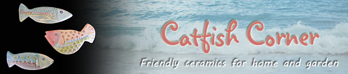 Catfish Corner banner - friendly ceramics for home and garden